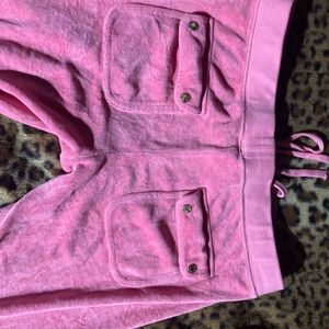 Juicy Couture Hot pink velour joggers